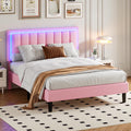 4 EVER WINNER Twin /Full/Queen/KIng Size Bed Frame, Upholstered Bed Frame with Headboard, No Box Spring Required, Easy AssemblyBEAX030-PU-P-Q-WALMART