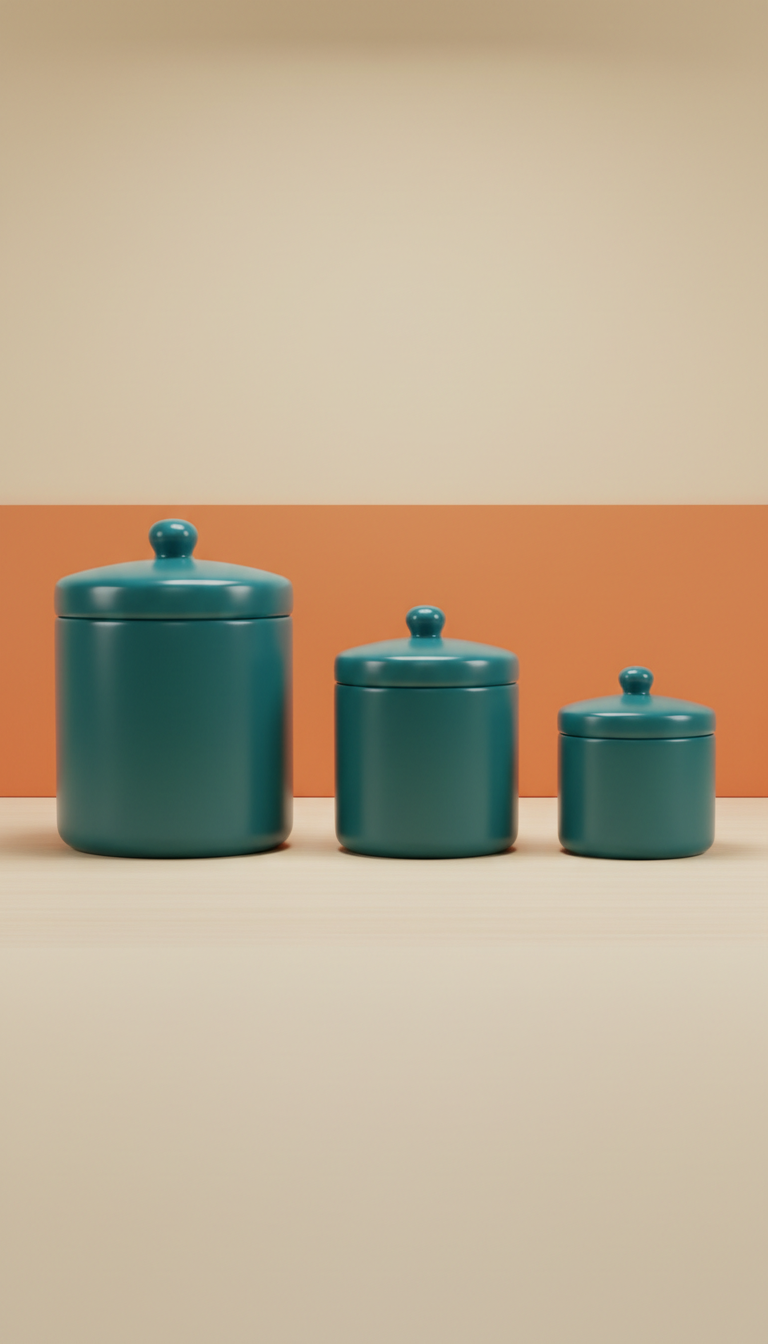Winning Teal kitchen canister set