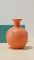 Citrus Orange ceramic vase