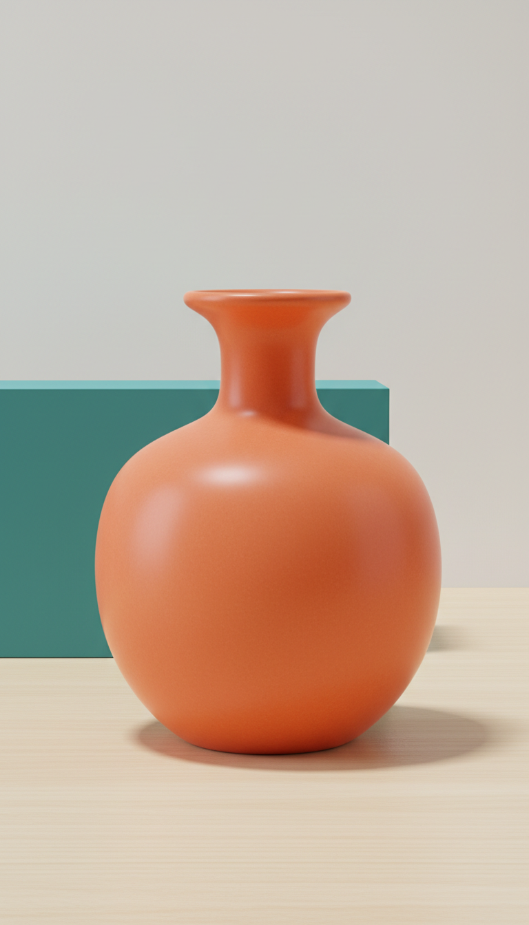 Citrus Orange ceramic vase