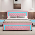 4 EVER WINNER Twin /Full/Queen/KIng Size Bed Frame, Upholstered Bed Frame with Headboard, No Box Spring Required, Easy AssemblyBEAX884-ZSNK-Pink-Q
